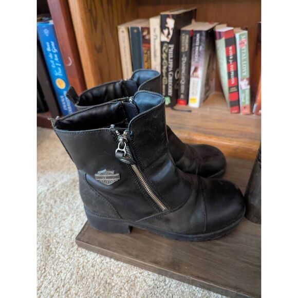 Harley Davidson Amherst Moto Soft Toe Biker Motorcycle Riding Boots Women's 8 - Picture 2 of 7